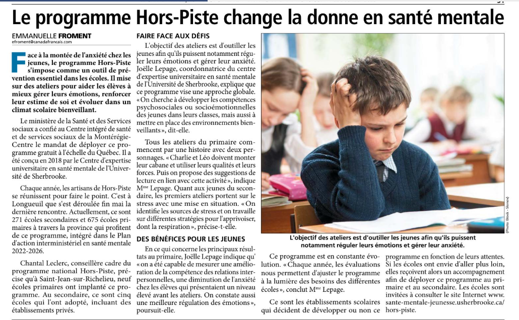 HORS-PISTE dans les médias